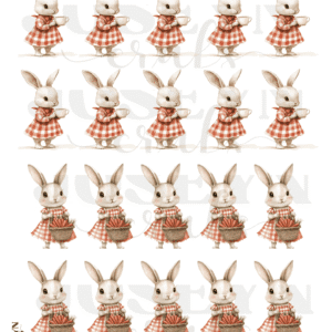 Calcomania al agua Conejo Amor- COD270