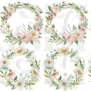 Corona de Flores-UV-Dtf-Código304