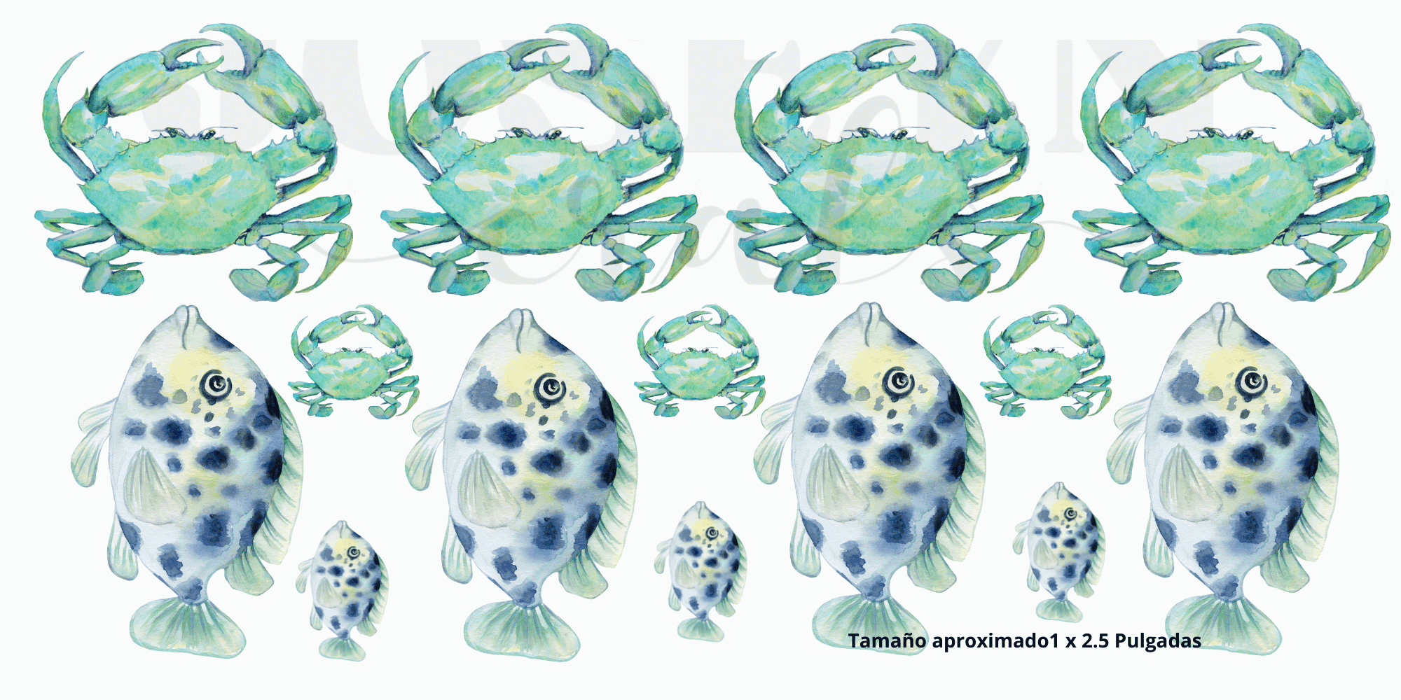 Calcomanias Mar 003 en UV-Dtf