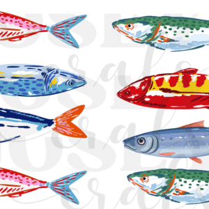 Calcomanias Peces en UV-Dtf