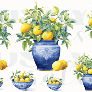 Calcomanias Limones en Jarra en UV-Dtf