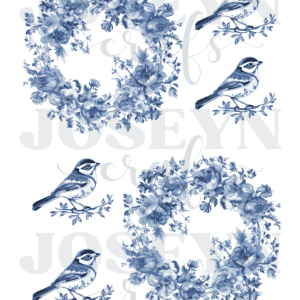 Calcomania al agua- Blue Toile - COD277