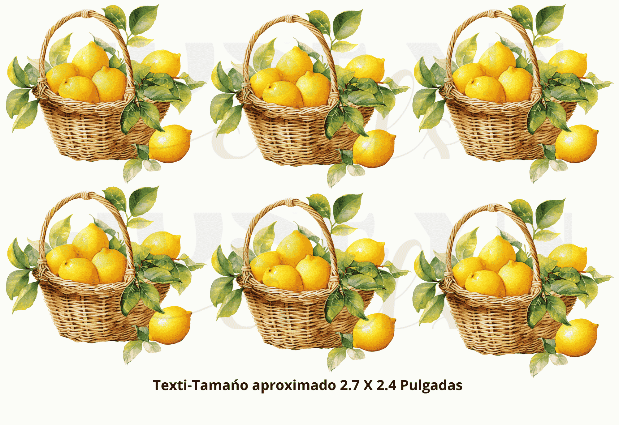 Calcomania Textil- Dtf-Canasta Limones