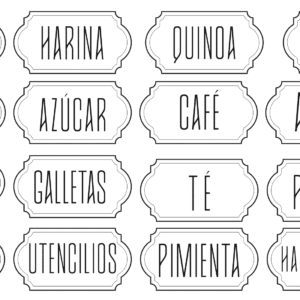 Calcomania Etiqueta de Cocina 05 UV-Dtf