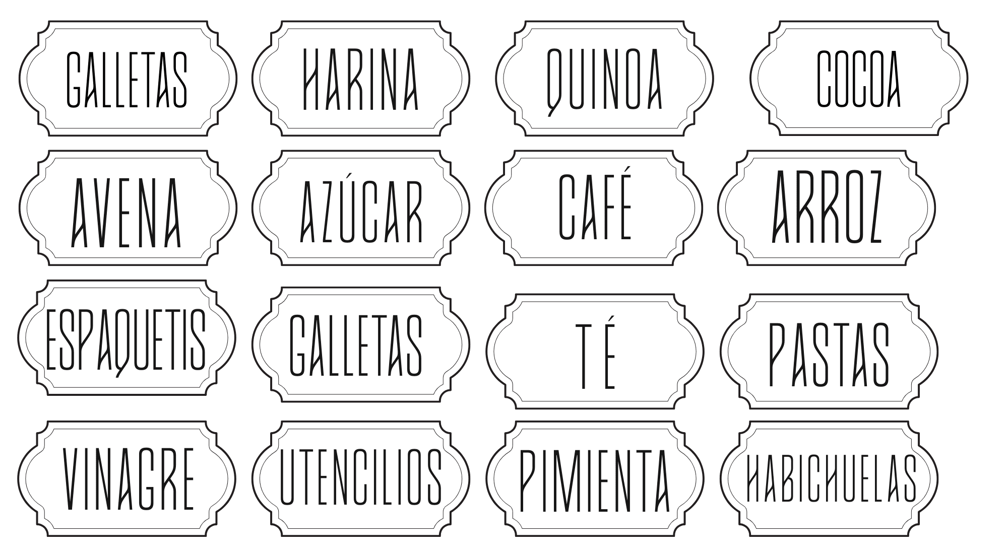 Calcomania Etiqueta de Cocina 05 UV-Dtf