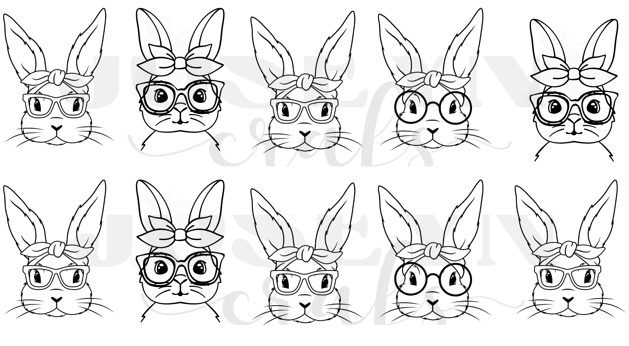 Calcomania Conejos en UV