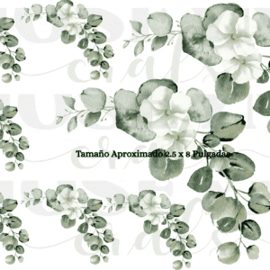 Calcomanias Flor y Eucaliptus en Dtf