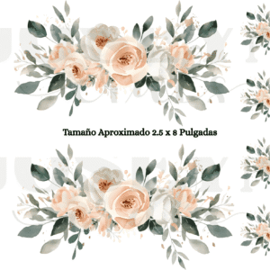 Calcomanias TSet de Flores en Dtf