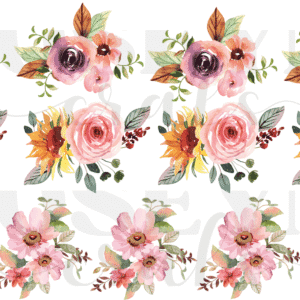 Calcomania Flores Pinceladas