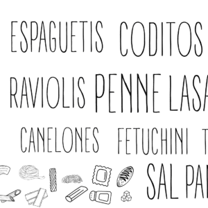 Calcomania Etiqueta Pastas 09 UV-Dtf