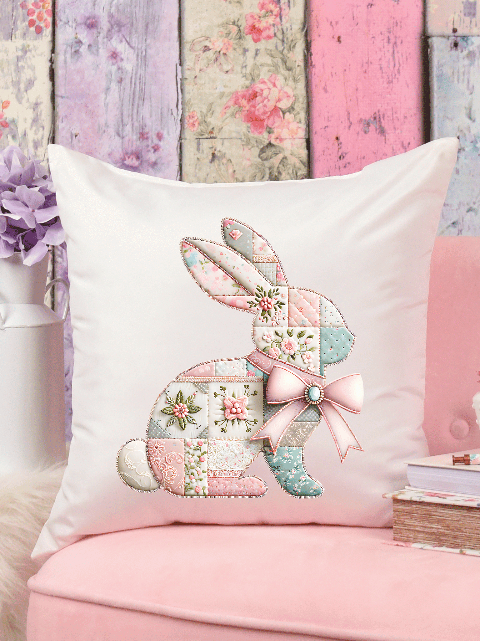 Calcomania Conejo con Lazo