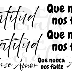 Calcomania Texto Gratitud