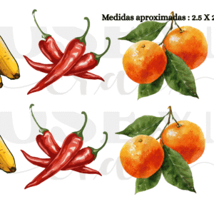 Calcomania Guineos y Naranjas