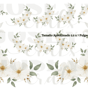 Calcomanias Tres Flores en Dtf