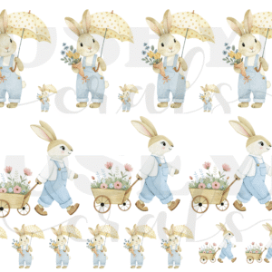 Calcomania Conejitos 06 en UV