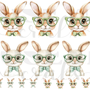 Calcomania Conejitos 09 en UV