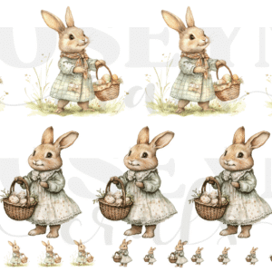 Calcomania Conejitos 10 en UV